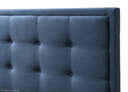 Grafton Static Bed in Bolero Blue Steel - Double 4'6