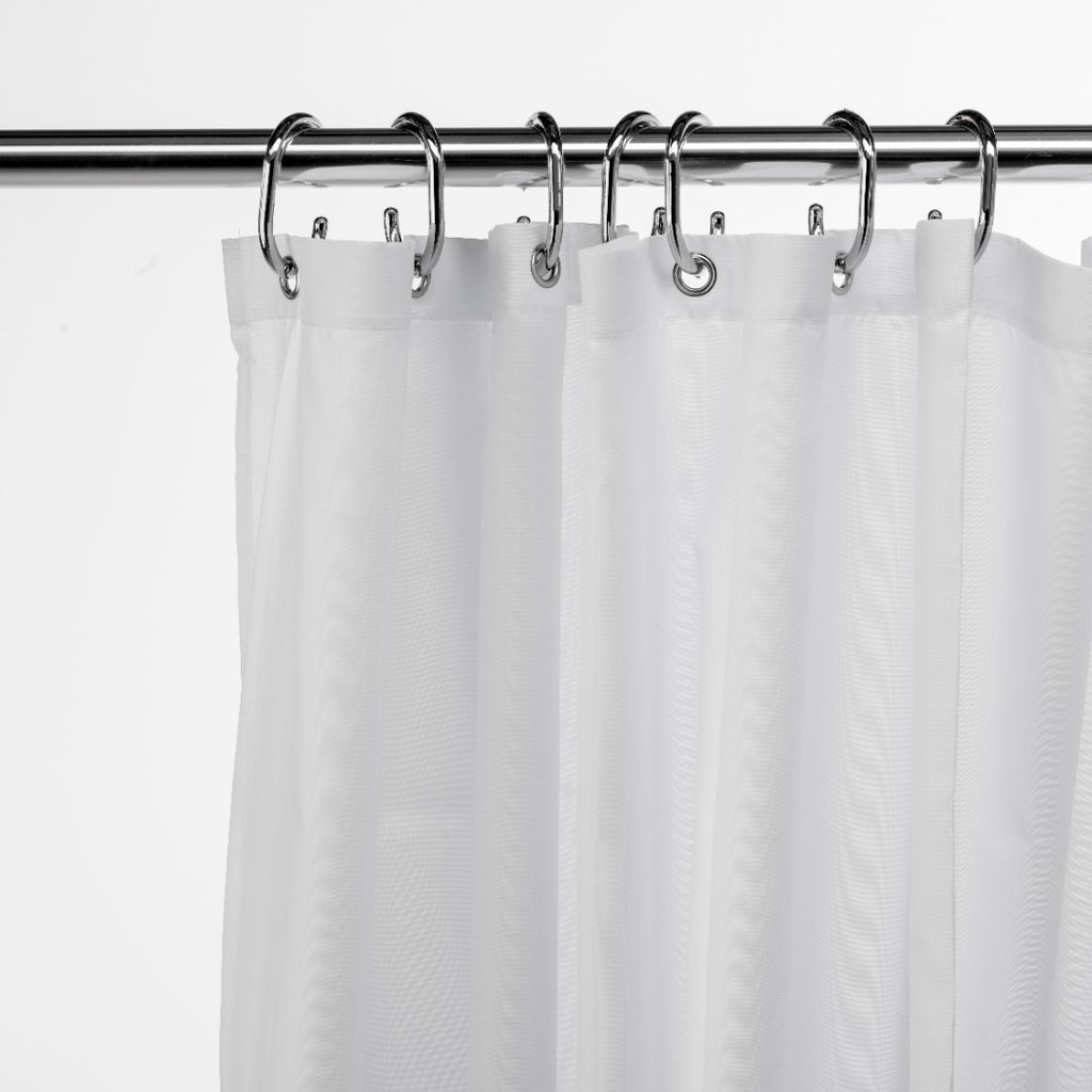 Croydex High Performance Textile Shower Curtain - White