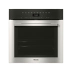 Miele H7364BP Wifi Connected Built In Electric Single Oven with added Steam Function - Clean Steel