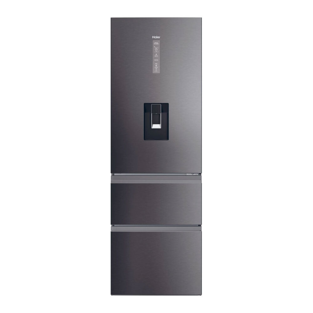 Haier HTW5618EWMP 59.5cm 60/40 Frost Free Fridge Freezer - Dark Inox