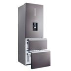 Haier HTW5618EWMP 59.5cm 60/40 Frost Free Fridge Freezer - Dark Inox