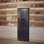 Haier HTW5618EWMP 59.5cm 60/40 Frost Free Fridge Freezer - Dark Inox