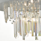 Halle 6 Light Pendant Grey Shade &amp; CrystalGrey