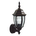 Hambro Outdoor Wall Light Black/Gold Glass IP43<br>Matt Black Gold