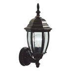 Hambro Outdoor Wall Light Black/Gold Glass IP43<br>Matt Black Gold