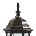Hambro Outdoor Wall Light Black/Gold Glass IP43<br>Matt Black Gold
