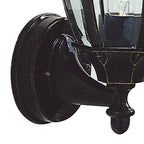 Hambro Outdoor Wall Light Black/Gold Glass IP43<br>Matt Black Gold