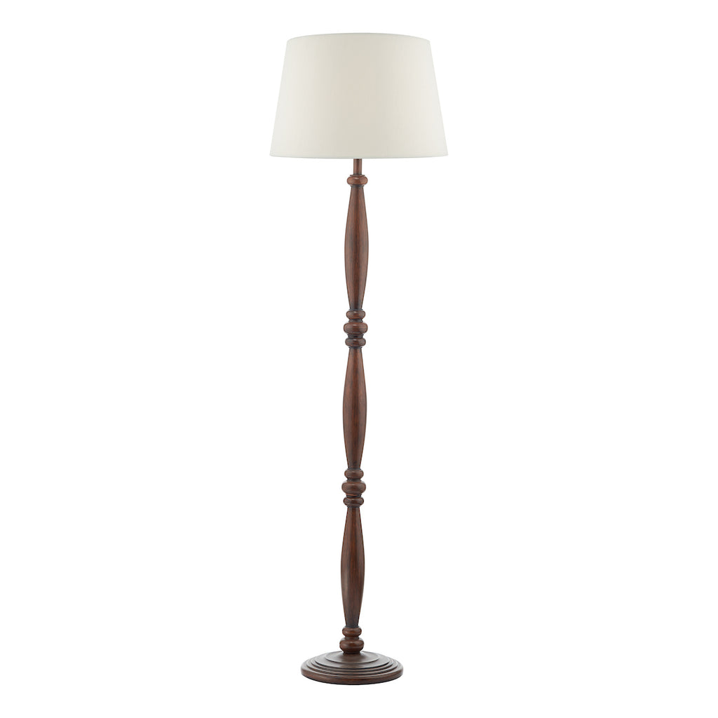 Hayward Floor Lamp Dark Wood Base Only<br>Wood Effect