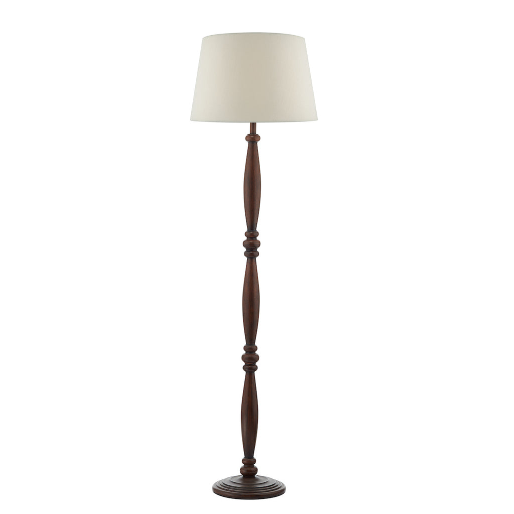 Hayward Floor Lamp Dark Wood Base Only<br>Wood Effect