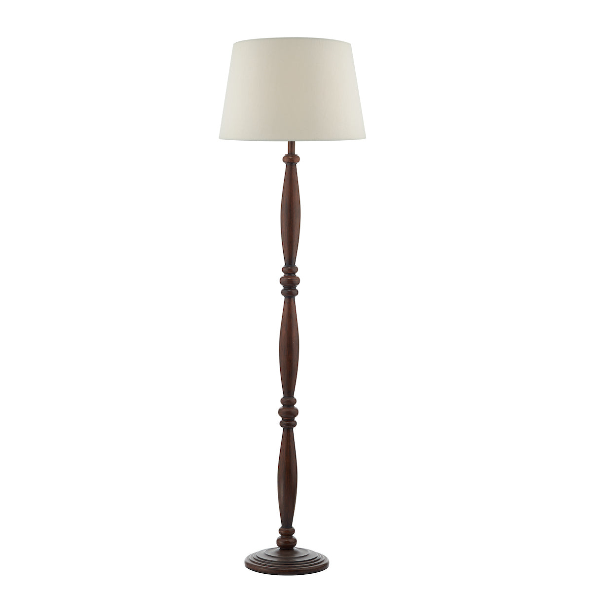 Hayward Floor Lamp Dark Wood Base Only<br>Wood Effect