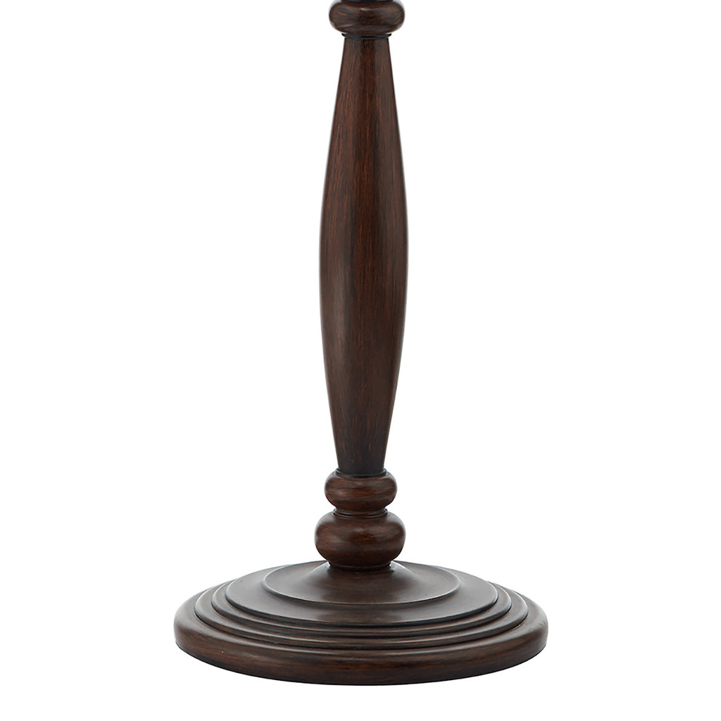 Hayward Floor Lamp Dark Wood Base Only<br>Wood Effect