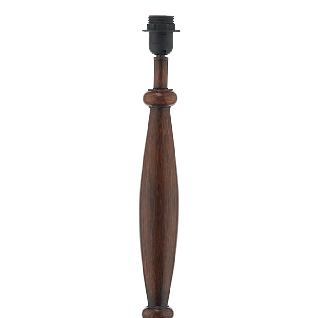 Hayward Floor Lamp Dark Wood Base Only<br>Wood Effect