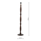 Hayward Floor Lamp Dark Wood Base Only<br>Wood Effect