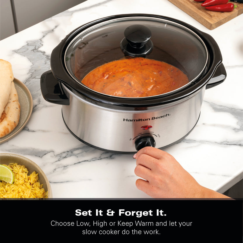Hamilton Beach HBSC040S 'The Comfort Cook' 3.5L Slow Cooker-Silver