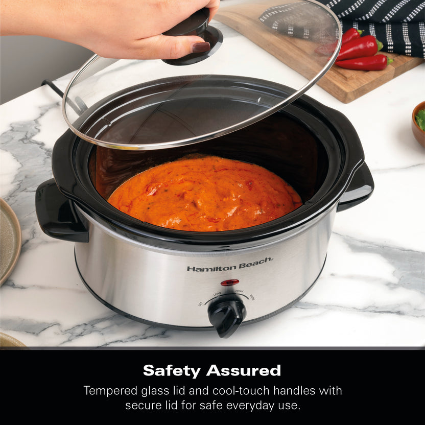 Hamilton Beach HBSC040S 'The Comfort Cook' 3.5L Slow Cooker-Silver