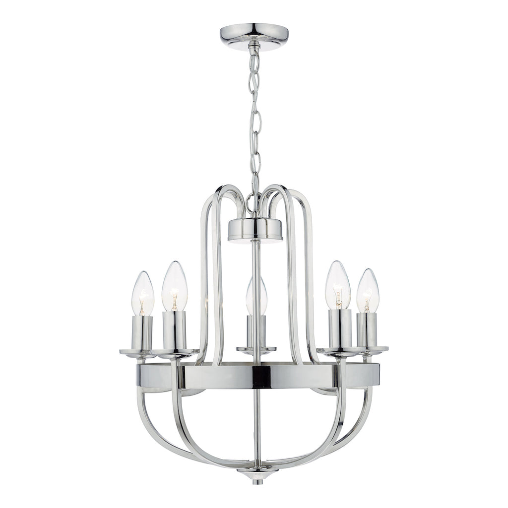 Heythrope 5 Light Pendant Polished Nickel<br>Polished Nickel