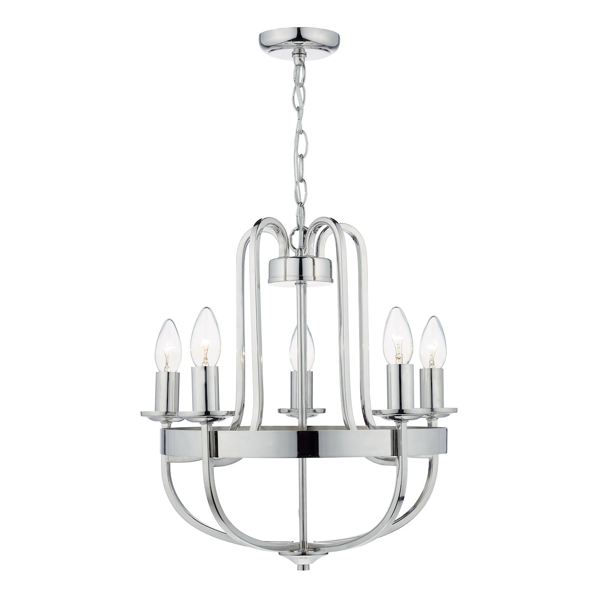 Heythrope 5 Light Pendant Polished Nickel<br>Polished Nickel