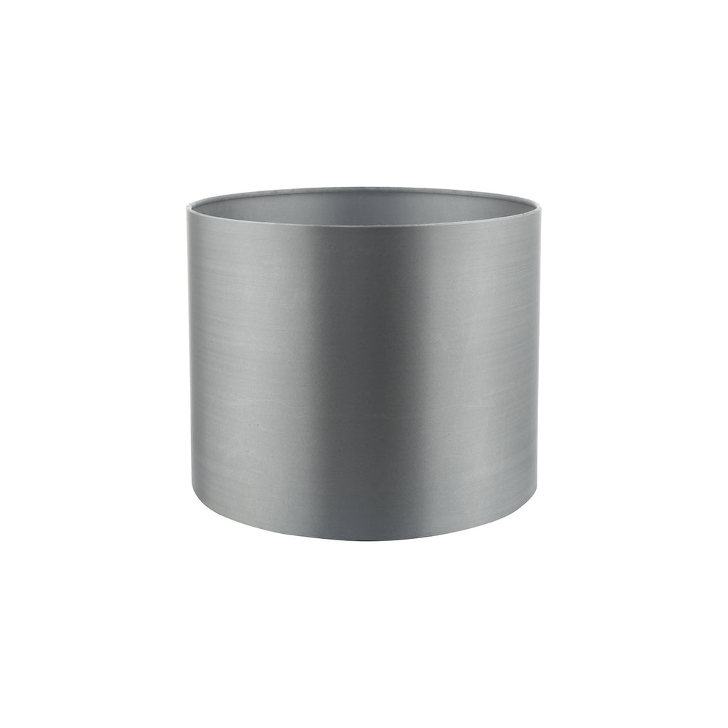 Hilda Grey Faux Silk Drum Shade 12cm<br>Grey