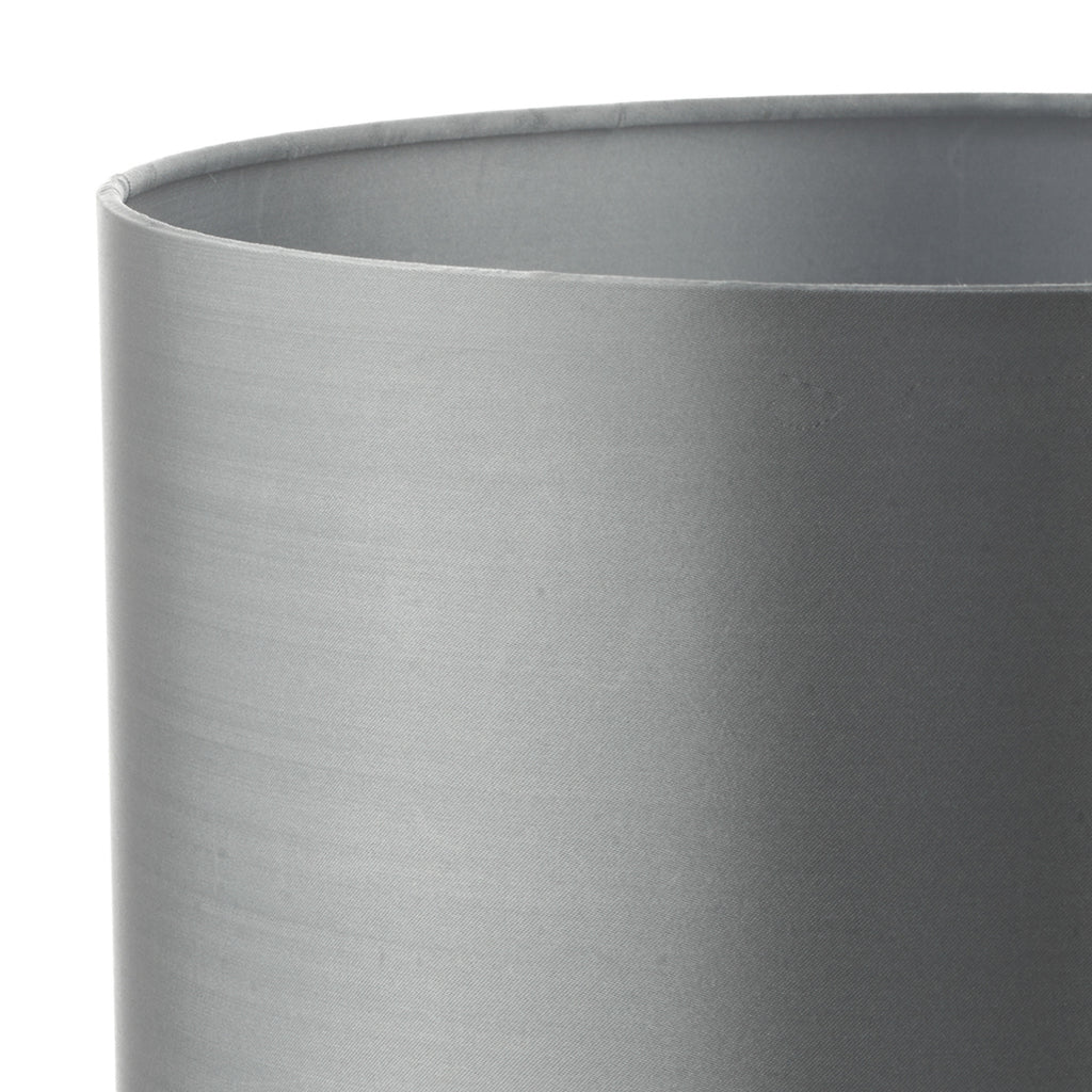 Hilda Grey Faux Silk Drum Shade 12cm<br>Grey