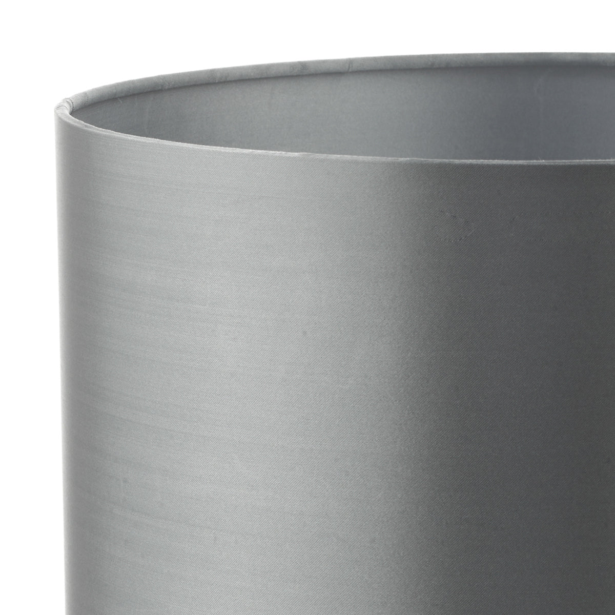 Hilda Grey Faux Silk Drum Shade 12cm<br>Grey
