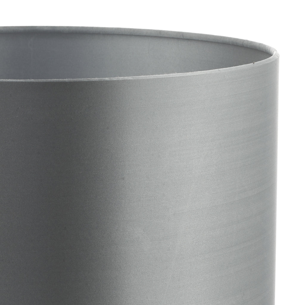 Hilda Grey Faux Silk Drum Shade 12cm<br>Grey