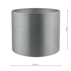 Hilda Grey Faux Silk Drum Shade 12cm<br>Grey