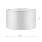 Hilda Ivory Faux Silk Drum Shade 30cm<br>Ivory