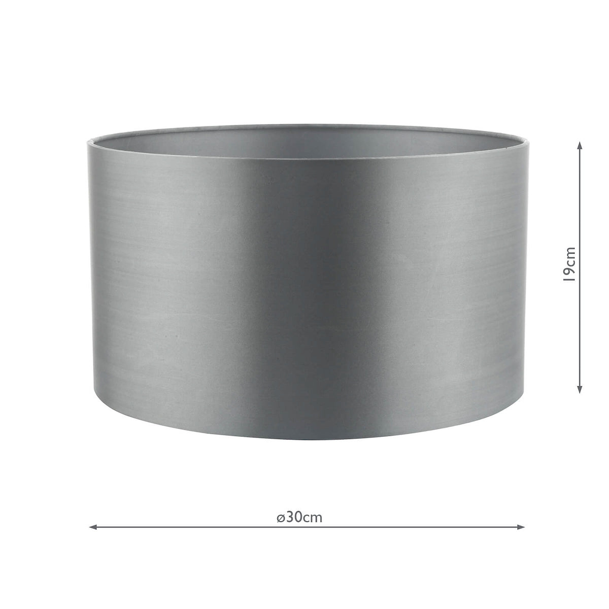 Hilda Grey Faux Silk Drum Shade 30cm<br>Grey