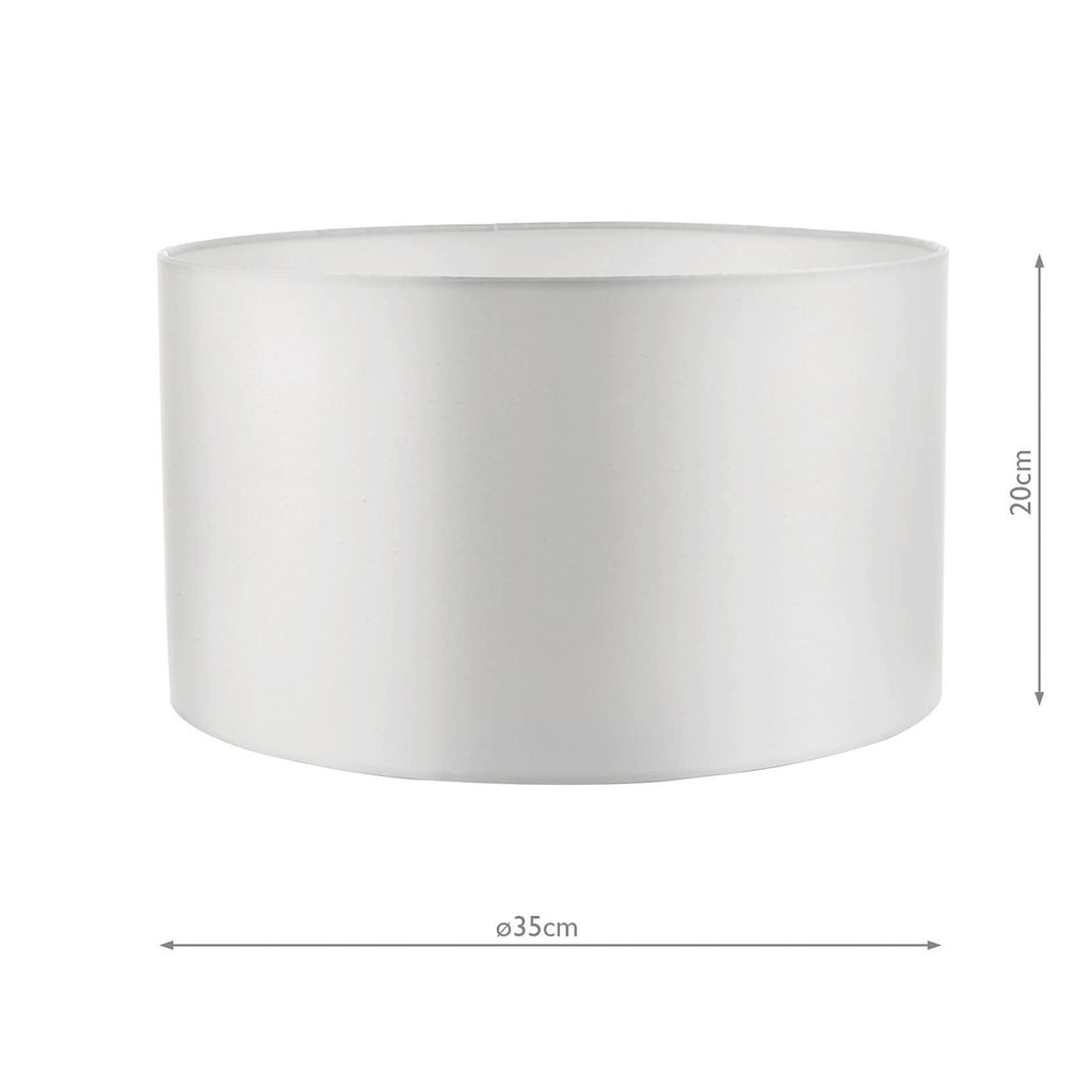 Hilda Ivory Faux Silk Drum Shade 35cm<br>Ivory