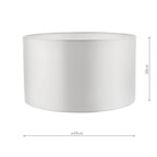 Hilda Ivory Faux Silk Drum Shade 35cm<br>Ivory