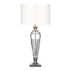 Hinton Table Lamp Polished Chrome Crystal With Shade <br>Crystal