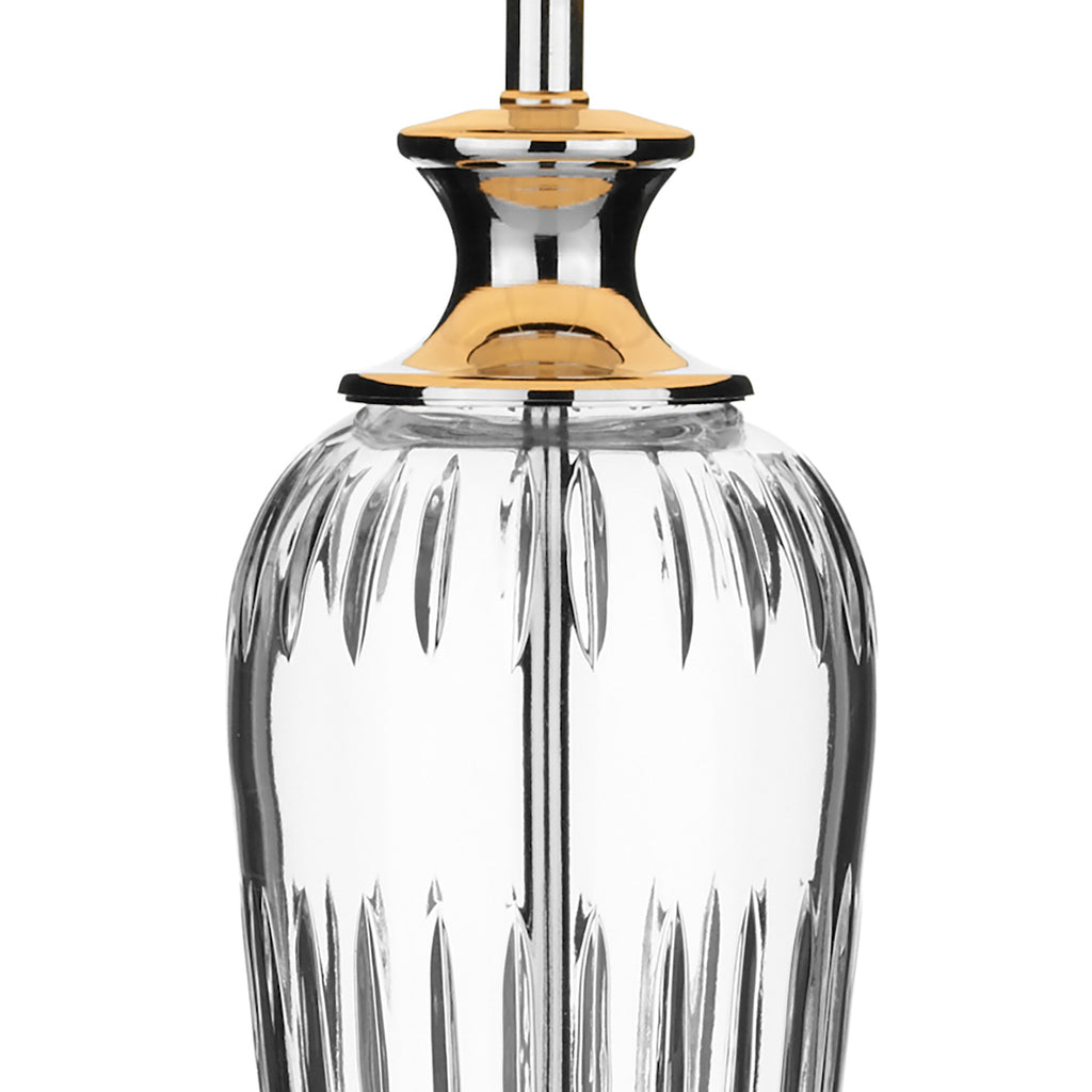 Hinton Table Lamp Polished Chrome Crystal With Shade <br>Crystal