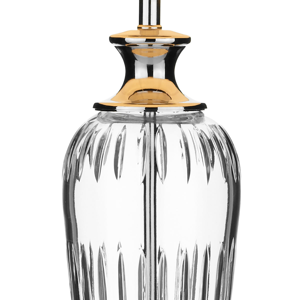 Hinton Table Lamp Polished Chrome Crystal With Shade <br>Crystal