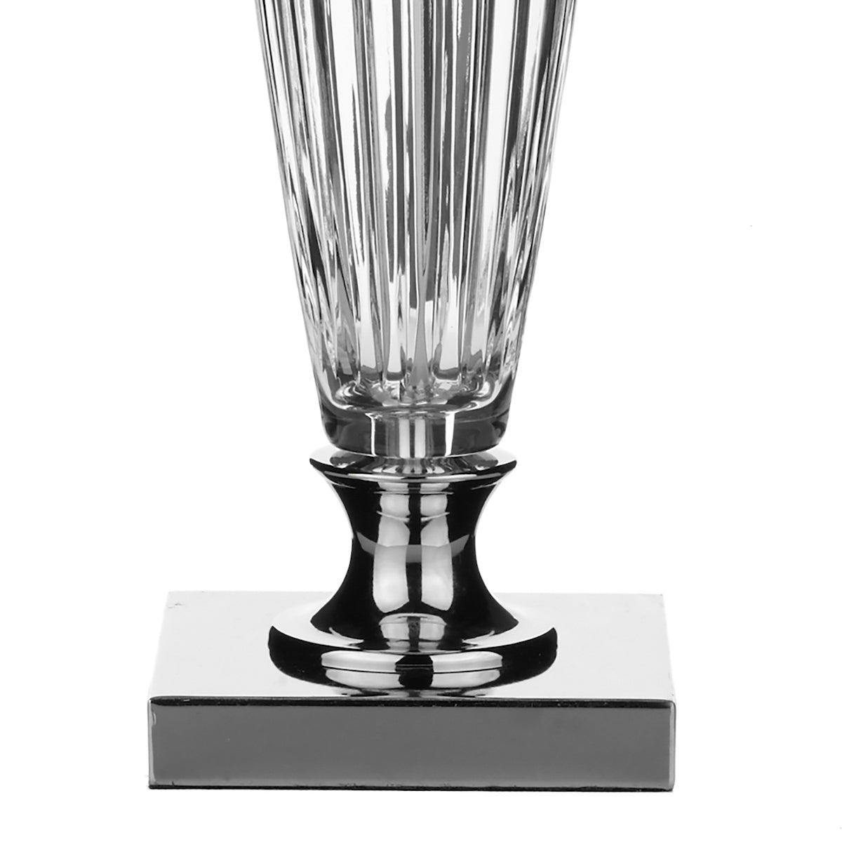 Hinton Table Lamp Polished Chrome Crystal With Shade <br>Crystal