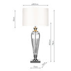 Hinton Table Lamp Polished Chrome Crystal With Shade <br>Crystal