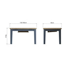 Bordeaux 1.3m Butterfly Extending Table