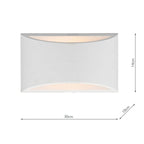 Hove Wall Washer Small<br>Paintable Plaster