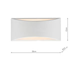 Hove Wall Washer Large<br>Paintable Plaster
