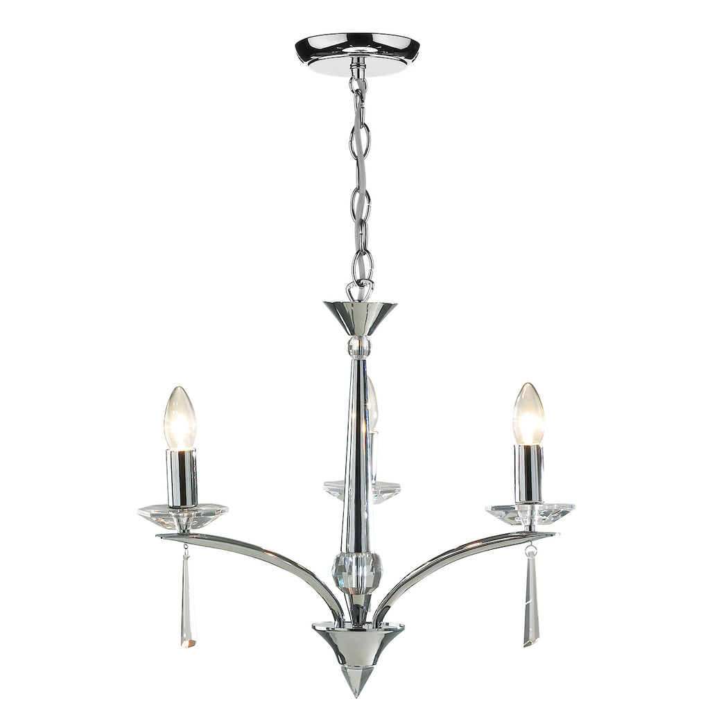 Hyperion 3 Light Dual Mount Pendant Polished Chrome Crystal<br>Polished Chrome