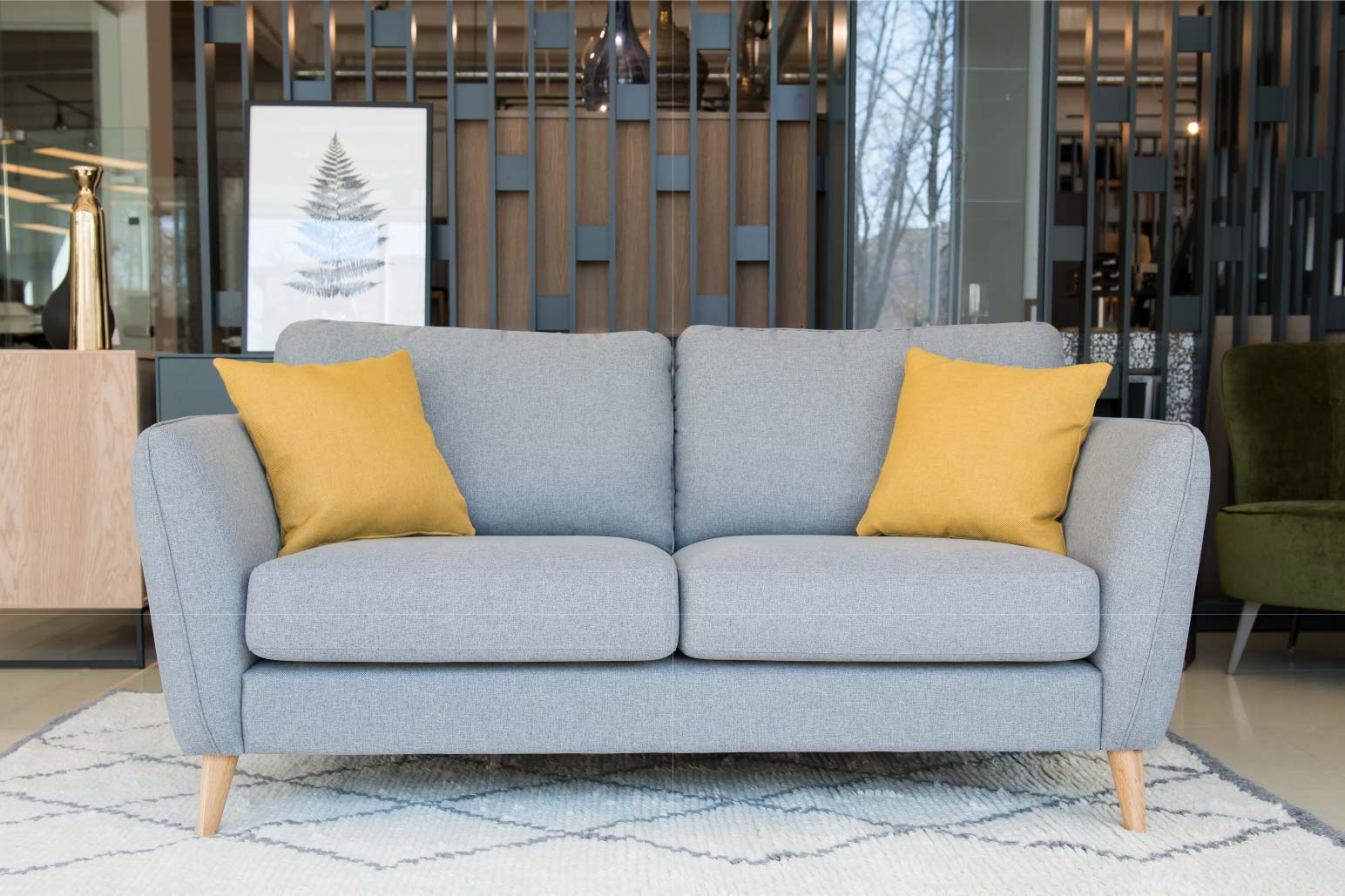Harl 2 Seater Sofa - Storm 14 Latte - Stock