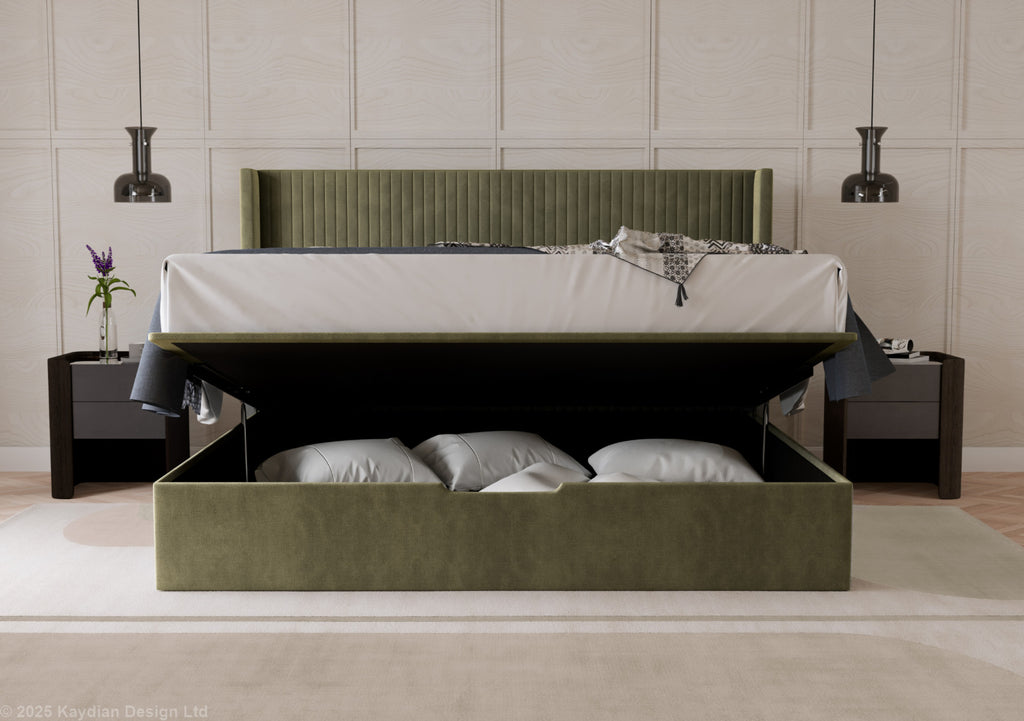 Hatley 4'6 End Lift Ottoman In Olive
