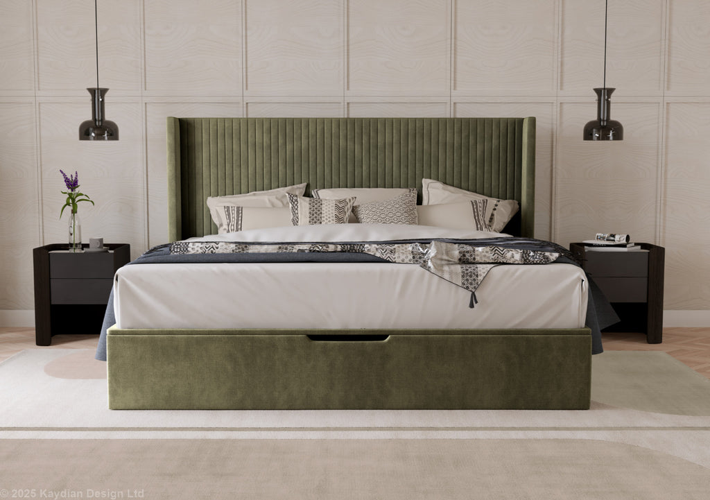 Hatley 4'6 End Lift Ottoman In Olive