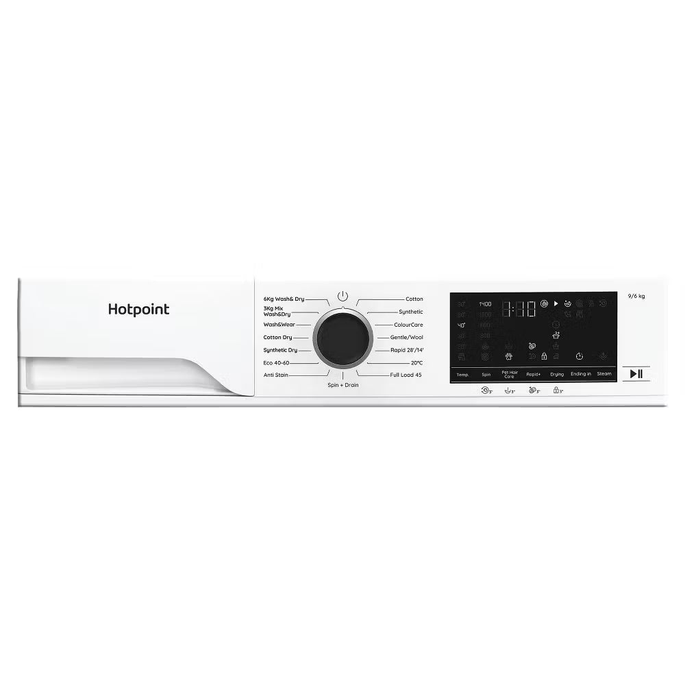 Hotpoint HBD9681ANTSTAIN 9kg/6kg 1400 Spin Washer Dryer - White