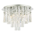 Iclyn 5 Light Flush Polished Chrome Crystal<br>Polished Chrome