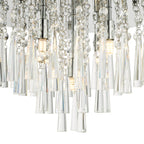 Iclyn 5 Light Flush Polished Chrome Crystal<br>Polished Chrome