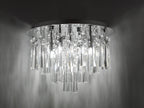 Iclyn 5 Light Flush Polished Chrome Crystal<br>Polished Chrome