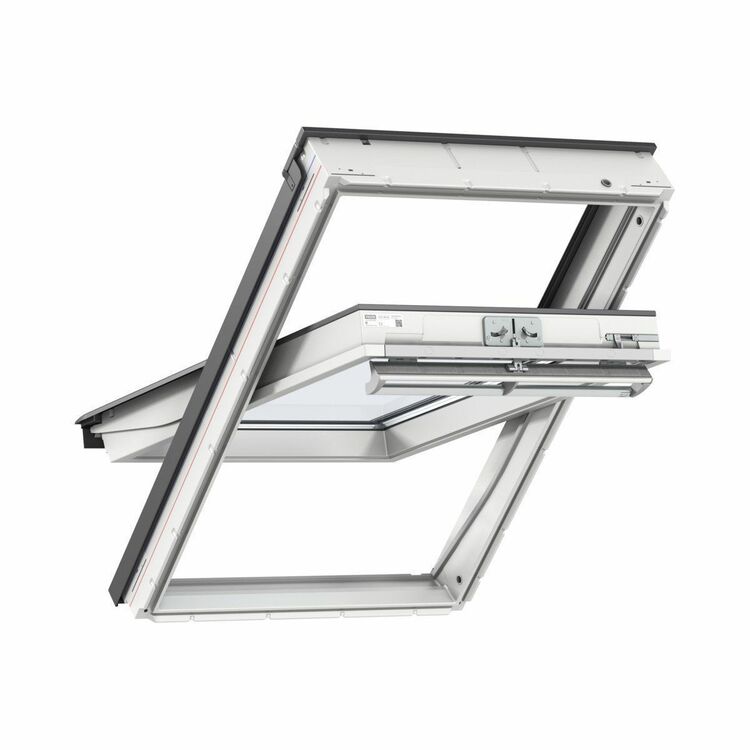 Velux GGU MK06 0070 Manual Centre Pivot Window Laminated - Double Glazed - White - 78x118cm