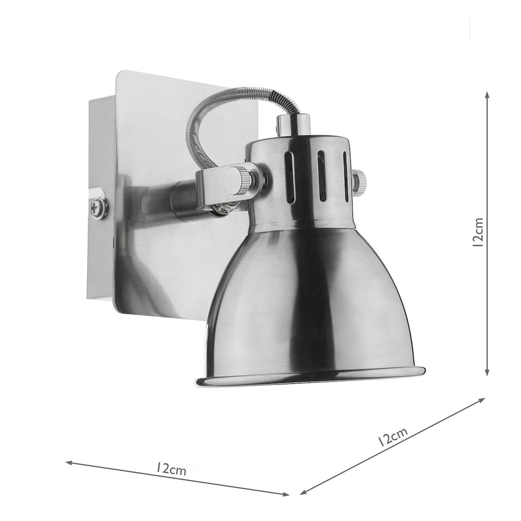 Idaho Single Wall Spotlight Natural Chrome<br>Chrome