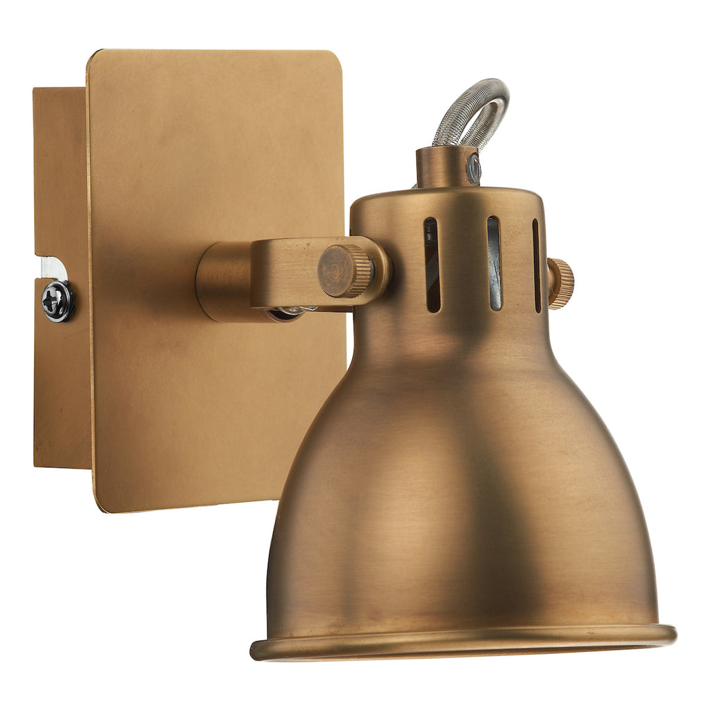 Idaho Single Wall Spotlight Natural Brass<br>Natural Solid Brass