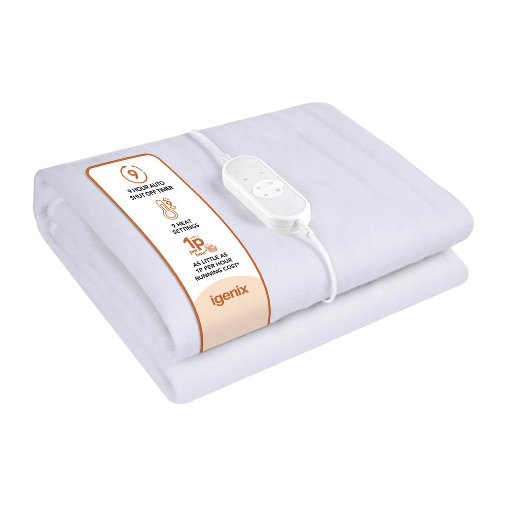 Igenix IGHB00350 Heated Underblanket Single 135cm x 65cm White